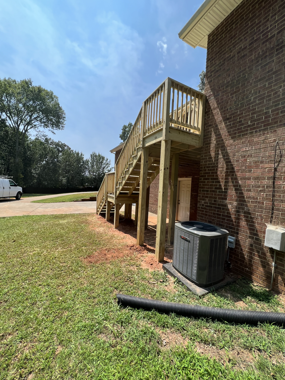 Completed elevated deck and stair access by Marco's Home Improvement & Remodeling